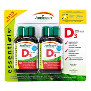Jamieson - 維他命D3 1000IU 375粒 2件裝