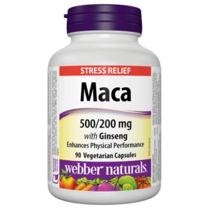 維柏健 – 瑪卡+人參 500/200毫克 90粒素食膠囊