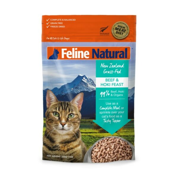 Feline Natural - F9凍乾貓糧 牛肉藍尖尾鱈魚盛宴 320克