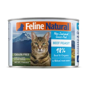 【期短清貨】Feline Natural - 主食貓罐頭 牛肉盛宴 170克