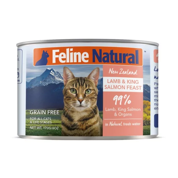Feline Natural - 主食貓罐頭 羊肉及三文魚盛宴 170克