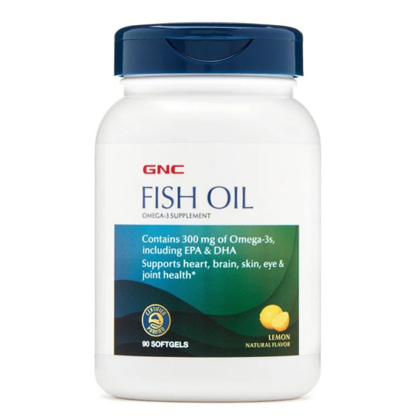 【期短清貨價】GNC - 野生深海魚油丸 天然檸檬味 300毫克 90粒