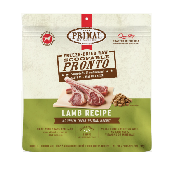 Primal - 脫水凍乾肉粒狗糧 羊肉配方 16安士