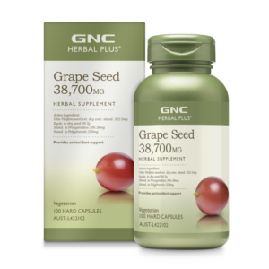 【澳洲TGA版】GNC - Herbal Plus® 葡萄籽萃取物精華膠囊 38,700毫克 100粒