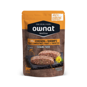 OWNAT - Wetline 純天然無穀放牧雞肉鮮蝦主食包 | 全齡貓消化配方 85克