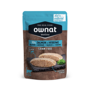 OWNAT - Wetline 純天然無穀三文魚鯡魚主食包 | 全齡貓消化配方 85克
