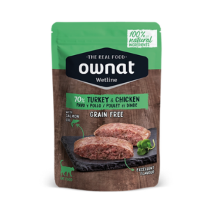 OWNAT - Wetline 純天然無穀放牧火雞與雞肉主食包 | 全齡貓消化配方 85克