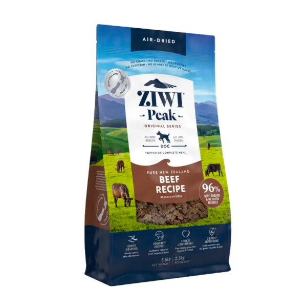 Ziwipeak – 風乾狗糧 | 放養牛肉配方 454克 / 1公斤 / 2.5公斤 / 4公斤