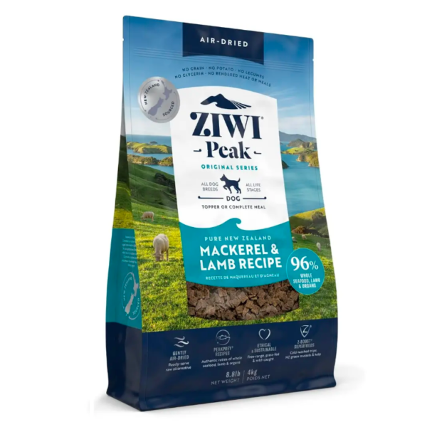 Ziwipeak – 風乾狗糧 | 野生鯖魚及放養羊肉配方 454克 / 1公斤 / 2.5公斤 / 4公斤