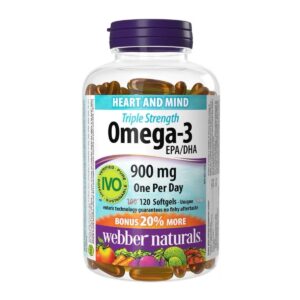 維柏健 - 三倍強效 Omega-3 (900 毫克 EPA / DHA) 120粒增量裝