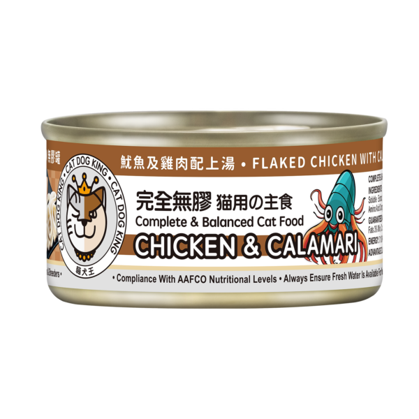 貓犬王 – 魷魚雞肉上湯 | 全齡貓主食罐 80克