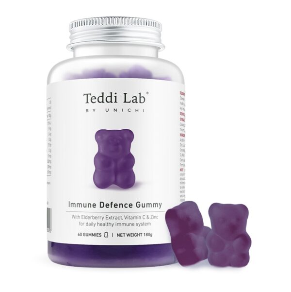 Unichi - Teddi Lab® 接骨木增強免疫力小熊軟糖 雜莓味 60粒