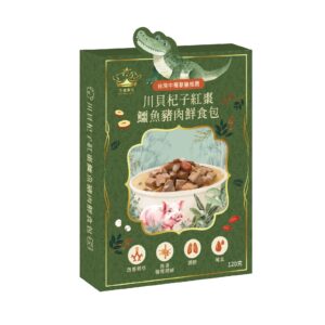 皇室貴寵 – 貓狗用 | 川貝杞子紅棗鱷魚豬肉鮮食包 120克