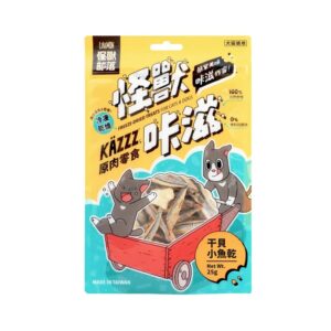 怪獸部落 – 怪獸咔滋｜犬貓食凍乾干貝小魚乾 25克
